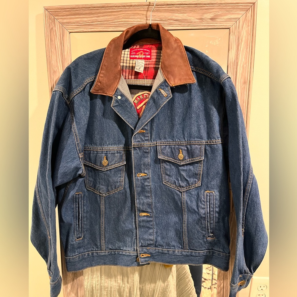 Vintage 90s Marlboro Country Denim Jacket NWT